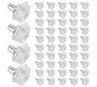 Harewtwy 100 PièCes Claires Chevilles de Support D'éTagèRe-5 Mm Clips D'éTagèRe D'Armoire, Broches de Support D'éTagèRe Support Broche en Acier pour Meubles D'Armoire