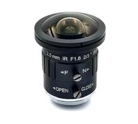 Harewtwy 2,5 mm 4K 8 MP 2/3 Pouces F1.6 IR Fisheye Grand Angle de Vue Mount Mono- CCTV Objectif Auto Iris 8 Mégapixels pour Caméra 4K