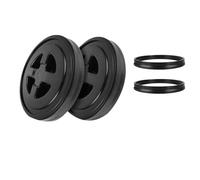 Harewtwy 2 Pièces 5 Gallons Couvercle de Seau Anti-Fuite Seaux de Stockage en Plastique Couvercles à Vis Couvercles de Seau à Vis Stockage de Nourriture pour Animaux de Compagnie Noir