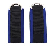 Harewtwy 2 PièCes éQuipement de Fitness Gym Sangle de Cheville Rembourré Double Anneau en D RéGlable Cheville Poids Jambe Formation OrthèSe Soutien Bleu