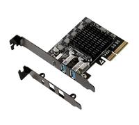 Harewtwy 2 USB 3.2 Gen2 X2 A et 1 USB C Type-C PCIe X4 Carte Contrôleur Hôte 20 Gbit/S Capture Vidéo de Caméra Industrielle Haute Vitesse