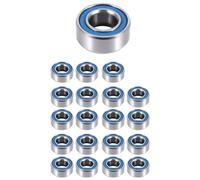 Harewtwy 20 PièCes MR105-5X10X4Mm Roulement à Billes en Acier à Double Blindage Roulements à Billes Miniatures, Bleu