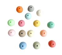 Harewtwy 200 Perles Rondes en Acrylique de 14 mm, Couleur Pastel, Perles D'Espacement Givrées pour la Fabrication de Boucles d'oreilles, Bracelets et Colliers