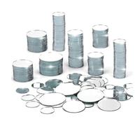 Harewtwy 250 PCS Ensemble de Miroirs Artisanaux en Cercle Mini Carreaux de Mosaïque en Acrylique Rond pour L'Artisanat et Les Fournitures de Projets DIY, Facile à Utiliser