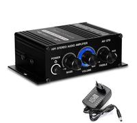 Harewtwy -270 2.0 Canaux Home Amp Réglage des Basses et des Aigus Audio Stéréo Système de Son Home Cinema DC12V Prise UE 1 Pièces