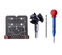 Harewtwy 35Mm CharnièRe PerçAge Gabarit CharnièRe Jig Trou Bit AléSage Gabarit Trou Cutter Guide pour Cabinet CharnièRes et Travail Du Bois Outils de Bricolage