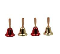 Harewtwy 4 PCS Cloche de Noël Mini Cloche Table à Eau Cloche de Bureau pour Cloche de Service pour Artisanat Cloche pour Enseignant Garde-Manger Cloche à Main
