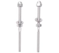 Harewtwy 50 Pièces Tendeur de Câble de Garde-Corps de Main Courante en Acier Inoxydable, Embout de Goujon de Fileté pour de Câble de 1/8 Pouce (50 Paquets)