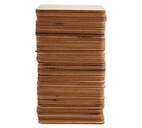 Harewtwy 72 Morceaux de Bois Carré Non en Tranches Vierges 4 X 4 Po, pour sous-Verres, Pyrogravure, Peinture, éCriture,Les Accessoires de Photo et DéCorations