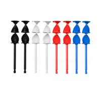 Harewtwy 8 PCS Batteur de Peinture pour Perceuse en Plastique Blanc & Noir & Rouge & Bleu Mélangeur Réutilisable D'Époxy et de Résine Embout pour Mélanger L'Époxy, la Peinture et L'Émail Céramique.