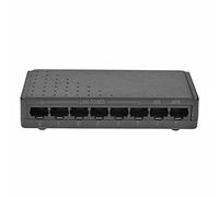 Harewtwy 8 Ports 6 + 2 POE Basculer L'Alimentation de L'Injecteur RJ45 Ethernet SystèMe de RéSeau Familial 10/100M pour CaméRas sans Adaptateur Secteur