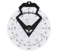 Harewtwy Accessoires de Guitare Cercle de Roue à Accord Musical de Fifths Wheel Wheel Guitar Chord Roue pour Musiciens Blancs
