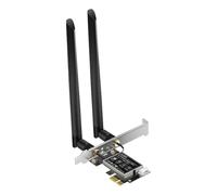 Harewtwy Adaptateur WiFi 6E 5400 Mbps BT5.2 PCI-E Carte Réseau sans AX5400 WiFi 6E PCI-E 2.4G/5G/6Ghz Carte WiFi pour Win10 Win11
