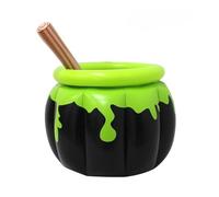 Harewtwy Boisson Réfrigérée Seau de Glace Gonflable Horreur Halloween Witch Witch House House Bar Decor Halloween Candy Bucket