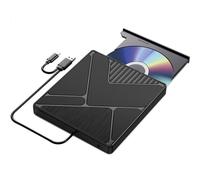 Harewtwy Boîtier de Disque Optique Externe USB 3.0, Lecteur de Disque Mobile pour Lecture de CD, Gravure et Enregistrement de DVD, Facile à Utiliser, Fabrication de Haute Qualité