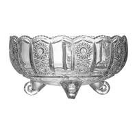 Harewtwy Bol à Punch Vintage en Cristal de 3 000 ML, Design Robuste et Robuste, Idéal pour Les Centres de Table Lors de Fêtes.