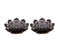 Harewtwy Brûleur D'Encens 2 Pièces, Porte-Encens pour Bâtons, Porte-Bâton D'Encens Lotus avec Cendrier Amovible