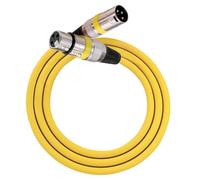 Harewtwy Câble Audio Audio XLR 3 Broches Panneau Masculin/Mont à XLR Connecteur Féminin/Mâle Passe à Travers Le Convertisseur D'Extension du Micro Jaune