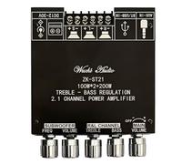 Harewtwy Carte D'Amplificateur -ST21 Carte D'Amplificateur Stéréo HiFi 2.1 Canaux 100Wx2 + 200W Puce de Caisson de Basses TPA3221 (B)