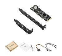 Harewtwy Carte D'Extension M.2 à 2 Ports 10G PCB Double Interface Type-C Caméra Industrielle Appareil en Direct SSD Haute Vitesse NIC IO-M2F3142-2C