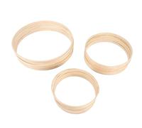 Harewtwy Cerceau Floral en Bambou, Paquet de 15, 3 Tailles, Attrape-RêVes, Anneau de Cercle en Bois de Bambou pour La DéCoration de Mariage, Attrape-RêVes et Artisanat