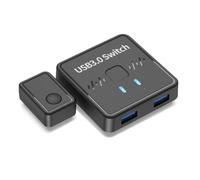 Harewtwy Commutateur de Partage D'Imprimante USB 3.0 USB 3.0 Bidirectionnel 2 en 1 Commutateur 2 Entrées 1 Sortie Partage D'Imprimante Entre 2 Ordinateurs, Disque Dur Externe, Clé USB, Souris et Clavi