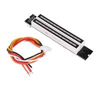 Harewtwy Double 12 Indicateur de Niveau de Musique LED VU MèTre Amplificateur Lampes Panneau RéGlable de Vitesse de la LumièRe pour MP3 DC 7-12 V ()