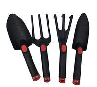 Harewtwy Ensemble de 4 Pièces Multifonctionnel Ménage Mini Rempotage Outils Manche en Bois Pelle Râteau Pelle Bonsaï Outils