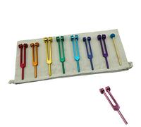 Harewtwy Ensemble de Diapasons de Chakra de Huit Couleurs, Diapason en Alliage D'Aluminium pour la Guérison, la Guérison Sonore, le Maintien de L'Harmonie Parfaite Du Corps, de L' et de L'