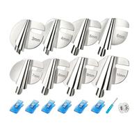 Harewtwy Ensemble de Pied Roulé pour Ourlet Universel Amélioré - 8 Tailles de Pied Presseur pour Ourlet Roulé (3-10 Mm) - Pied à Ourlet Roulé Large, Facile à Utiliser avec Une Finition Soignée et
