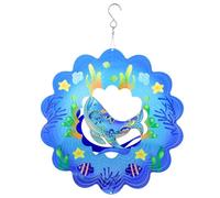 Harewtwy Eoliennes à Vent 3D Cétacés 12 Pouces, Découpées au pour Jardin, à Suspendre, en Métal, Cour Cinétique, Art Déco, Décoration Intérieure/Extérieure, Facile à Utiliser