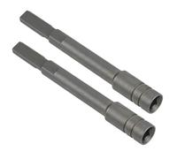 Harewtwy Extension Du Pilote de Bits Multiples 2Pack pour une Tige D'Extension de Foret de 1/4 de Pouce avec Poignée Plate pour une Utilisation Accessoire Améliorée