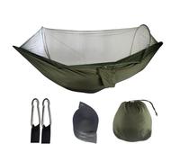 Harewtwy Hamac à Ouverture Automatique Moustiquaire Camping en Plein Air Hamac Balançoire Anti-Renversement en Nylon Chaise à Bascule