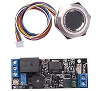 Harewtwy K202 DC12V Carte de ContrôLe des Empreintes Digitales de Faible Puissance + R503 Module D'Empreintes Digitales Module de Reconnaissance D'Empreintes Digitales Rond