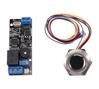 Harewtwy K202 DC12V Carte de ContrôLe des Empreintes Digitales de Faible Puissance + R503 Module D'Empreintes Digitales Module de Reconnaissance D'Empreintes Digitales Rond