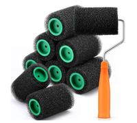 Harewtwy Kit de 9 Rouleaux de Peinture Texturés, 4 Pouces, avec Cadre, pour Revêtements de Camion et Surfaces Antidérapantes
