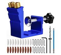 Harewtwy Kit de Gabarit pour Trou de Poche, Kit de Guide de PerçAge pour Trou de Poche pour Trous InclinéS à 15°, pour Trous de PerçAge D'Angle pour le Travail Du Bois A