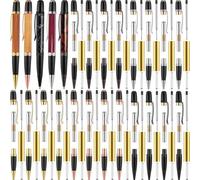 Harewtwy Kit de Stylo à Bois avec Torsion à Balle à Billes Recharge Cuivre pour Bricolage pour les Fournitures en Classe