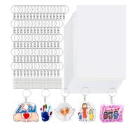 Harewtwy Kit Spécial Fête des Mères pour Bricolage avec Du Plastique Fou - Fabriquez des et des Porte-Clés avec des Feuilles Rétractables