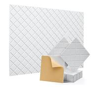 Harewtwy Lot de 12 Panneaux Muraux Insonorisés 12x12x0,4 Pouces Panneaux Insonorisants Auto-Adhésifs pour Studio D'Enregistrement, Bureau Blanc