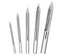Harewtwy Lot de 5 MèChes de Pneus Multi-Tailles RéParation de Pneus Fraise en Carbure Foret Patchs de Pneus Coupe-Bouchons Coupe- AléSoir Perceuse