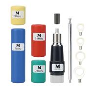 Harewtwy MA-01 V2.7 Kit D'Antenne GP Télescopique Portable Antenne à Ondes Courtes 7 MHz 100 W avec Bobine 7 MHz/14 MHz/21 MHz/28 MHz