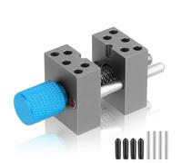 Harewtwy Mini-Étau Pratique en Métal, Pince Universelle pour Perceuse à Colonne avec 10 Trous Alternatifs pour Modélisme, Bleu