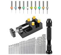 Harewtwy Mini Forets Hélicoïdaux Ensemble de Pièces Outils de Broche pour Résine Plastique Bois Porte-Clés Pendentif Fabrication de