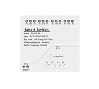 Harewtwy Module de Commutateur de LumièRe Intelligent Zigbee 4CH AC 85-250V RF433 Recevoir des Relais 10A Fonctionnent avec L'Assistant, Tuya Smart Life