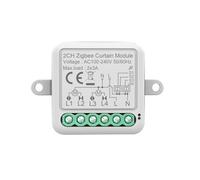 Harewtwy Module de Commutateur de Rideau Intelligent Tuya Zigbee 2CH, Interrupteur de Circuit Intelligent Prenant en Charge le Contrôle à Distance de L'Application pour L'Interrupteur de Rideau