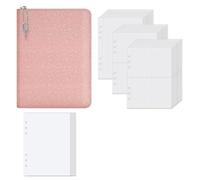 Harewtwy Organisateur D'Autocollant Hardcover Binder A5 Holographic Réutilisable Livre D'Autocollants Collectionner le Livre de Stockage D'Album avec 30 Pages Rose