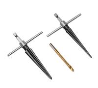 Harewtwy Outil D'Alésoir à Main, D'Alésoirs Coniques, 3-13 mm (1/8 Po-1/2 Po) et 5-16 mm (½ Po-5/8 Po) de Poignée de Trou de Broche de Pont, Alésoirs Coniques Durables et Faciles à Installer