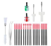 Harewtwy Outils de Nettoyage de la Machine à Coudre Portables - Kit de Pinceau 26pcs avec Poils en Silicone pour Un Nettoyage Efficace