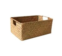 Harewtwy Panier en Jonc de Mer Tissé - Rangement en Osier de Paille pour Fruits, Pain, Serviettes Idéal pour et la Cuisine, A